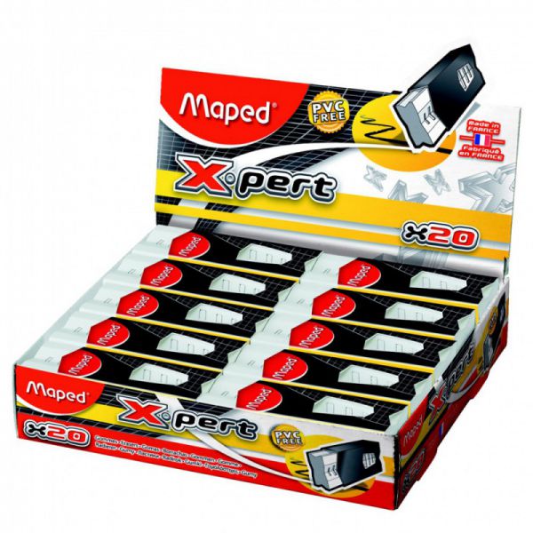 Ластик MAPED X Pert большой с новой формулой образующий Х в сечении для точного стирания
