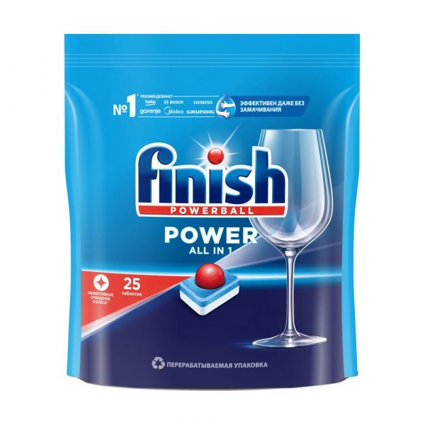 Таблетки для посудомоечных машин Finish All in 1 Power Essential 25 шт [3213011]
